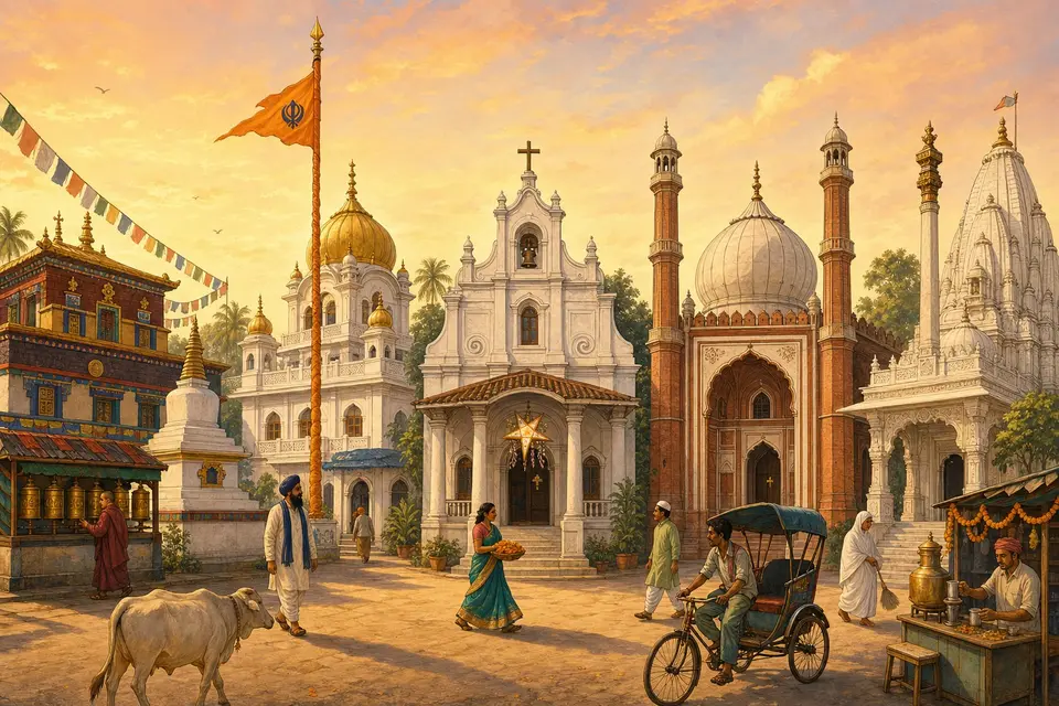 Buddhism · Sikhism · Christianity · Islam · Jainism